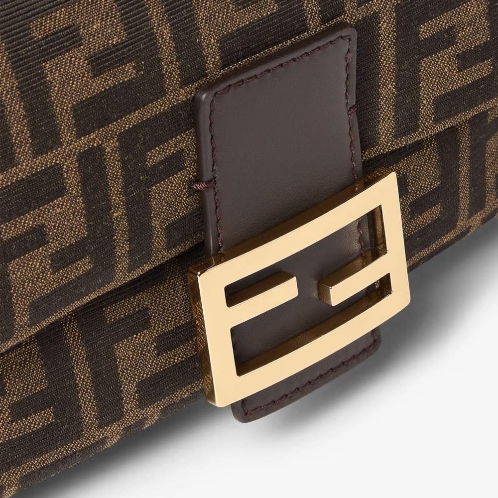 Fendi Black and Tan Monogram Shoulder Bag - Picture 11 of 11